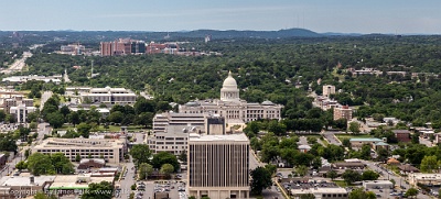 View looking west from the Regions bldg  Little Rock, Arkansas